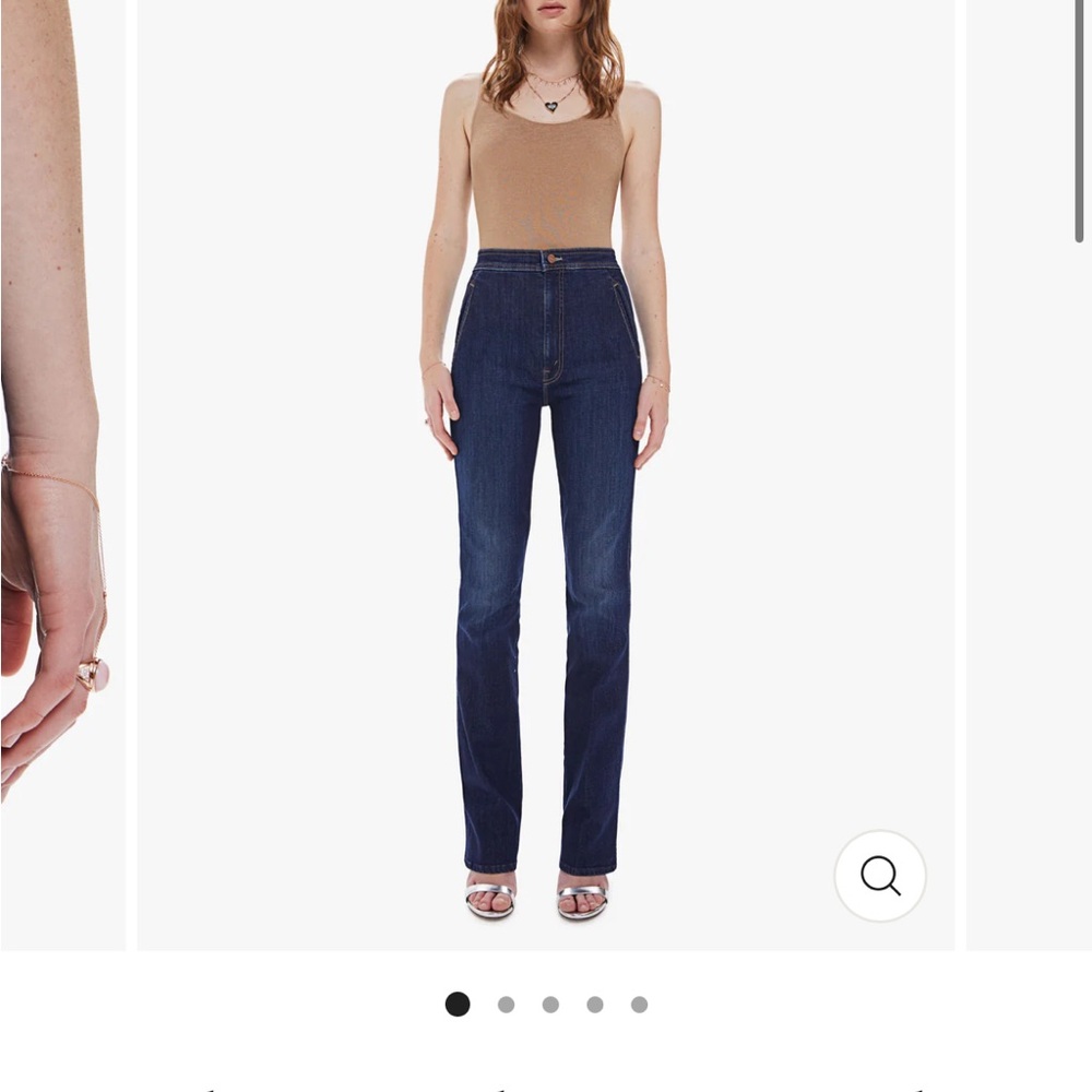 MOTHER - High Waist Smokin' Double Welt Heel in Off Limits